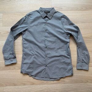 Michael Kors Men's Dress Shirt Blue 100% Cotton NWT Size XL Slim Fit